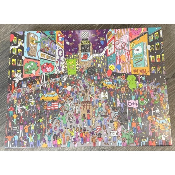 Where's Prince 1999 New Years Eve Times Square NYC 500 pc Jigsaw Puzzle Sealed - Picture 2 of 7